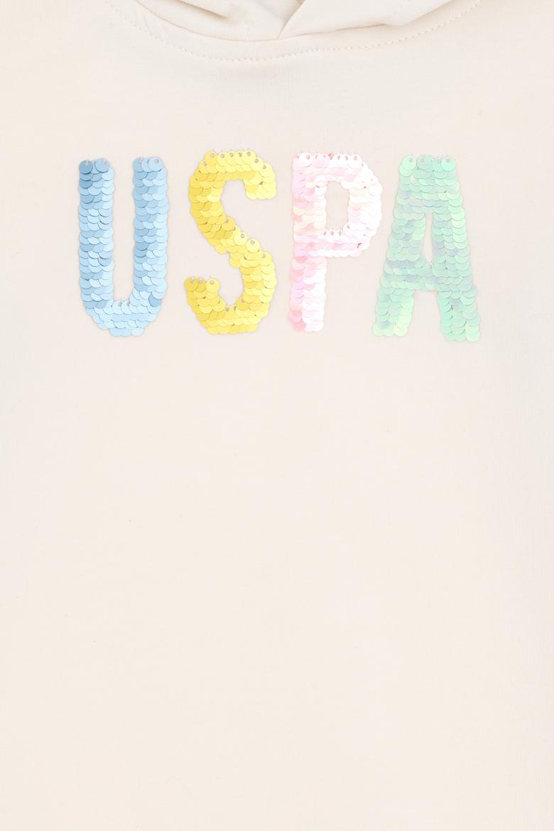 Kız Çocuk Krem Kapüşonlu Sweatshirt - 50296401013