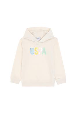 Kız Çocuk Krem Kapüşonlu Sweatshirt - 50296401013