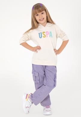 Kız Çocuk Krem Kapüşonlu Sweatshirt - 50296401013