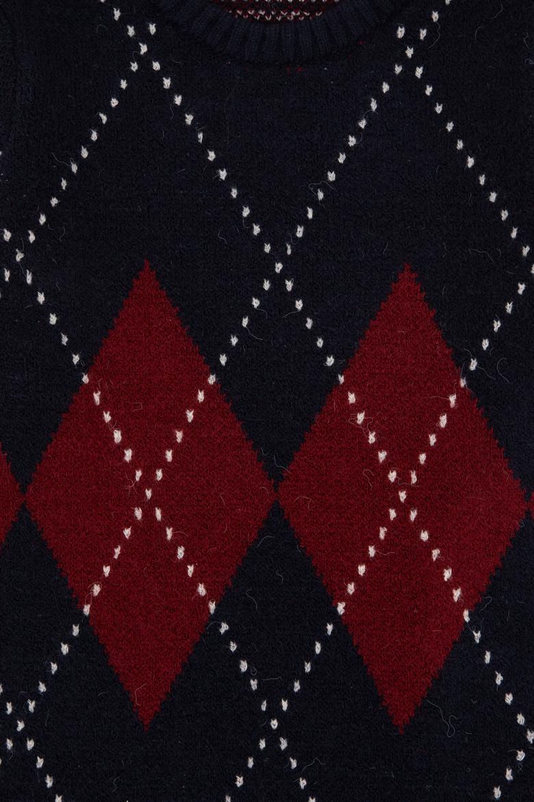 Erkek Çocuk Lacivert Bisiklet Yaka Kazak - 50295513010