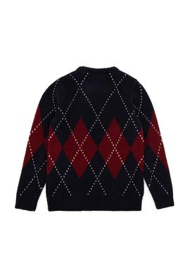 Erkek Çocuk Lacivert Bisiklet Yaka Kazak - 50295513010