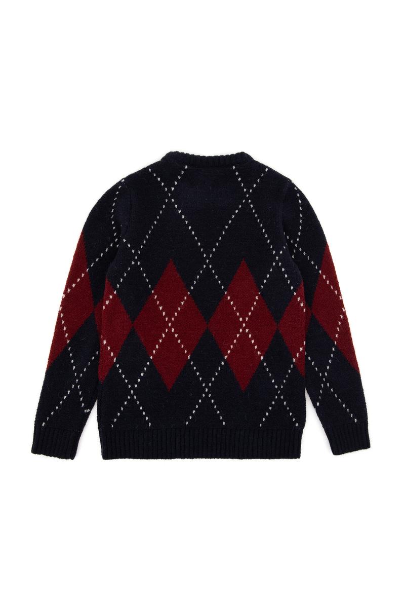 Erkek Çocuk Lacivert Bisiklet Yaka Kazak