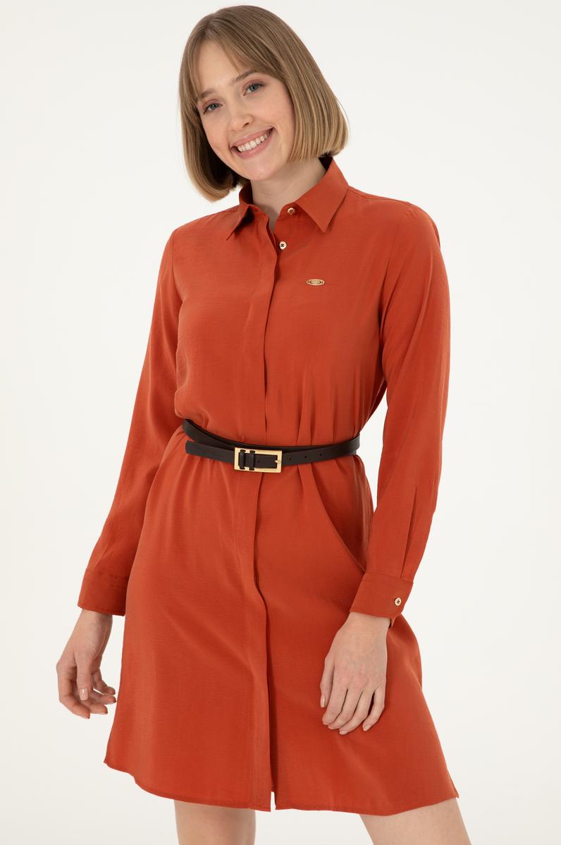 Kadın Kiremit Dokuma Elbise