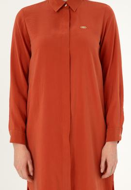 Kadın Kiremit Dokuma Elbise - 50298056005