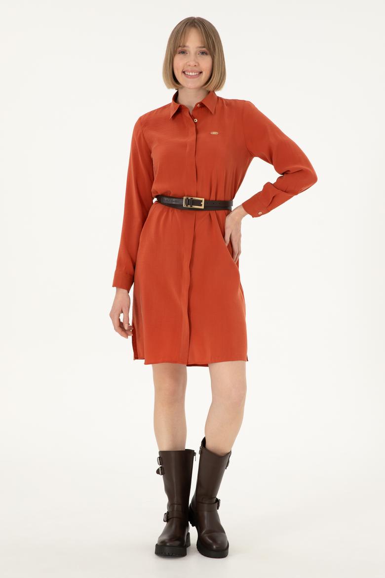 Kadın Kiremit Dokuma Elbise