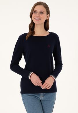 Kadın Lacivert Bisiklet Yaka Kazak - 50297133005