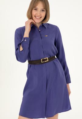 Kadın Mor Dokuma Elbise - 50298056013