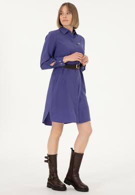 Kadın Mor Dokuma Elbise - 50298056013