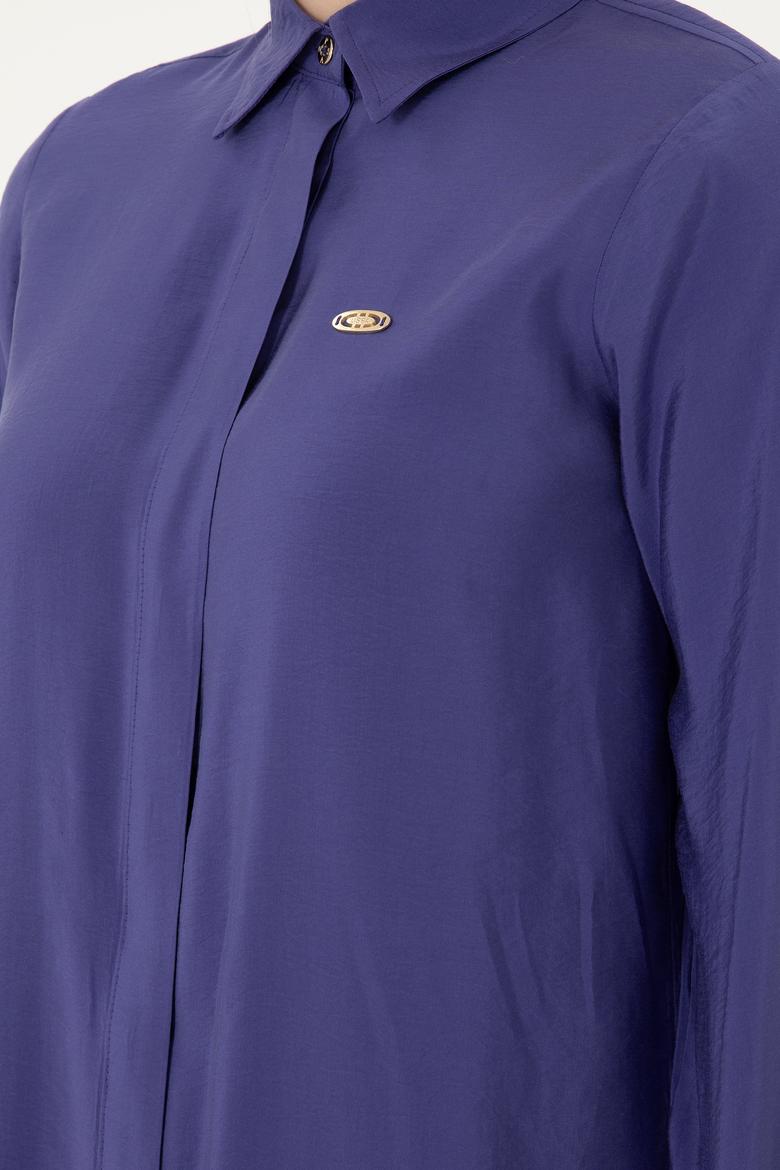 Kadın Mor Dokuma Elbise - 50298056013