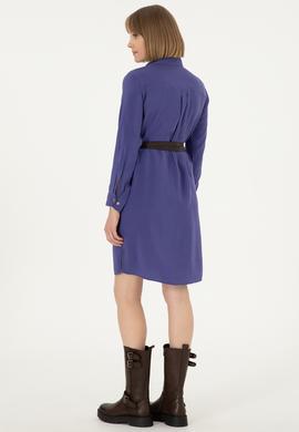 Kadın Mor Dokuma Elbise - 50298056013