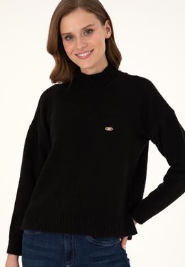 Kadın Lacivert Balıkçı Yaka Kazak - 50308151006