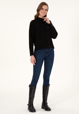 Kadın Lacivert Balıkçı Yaka Kazak - 50308151006