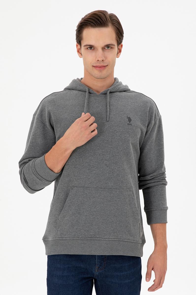 Erkek Antrasit Melanj Basic Sweatshirt