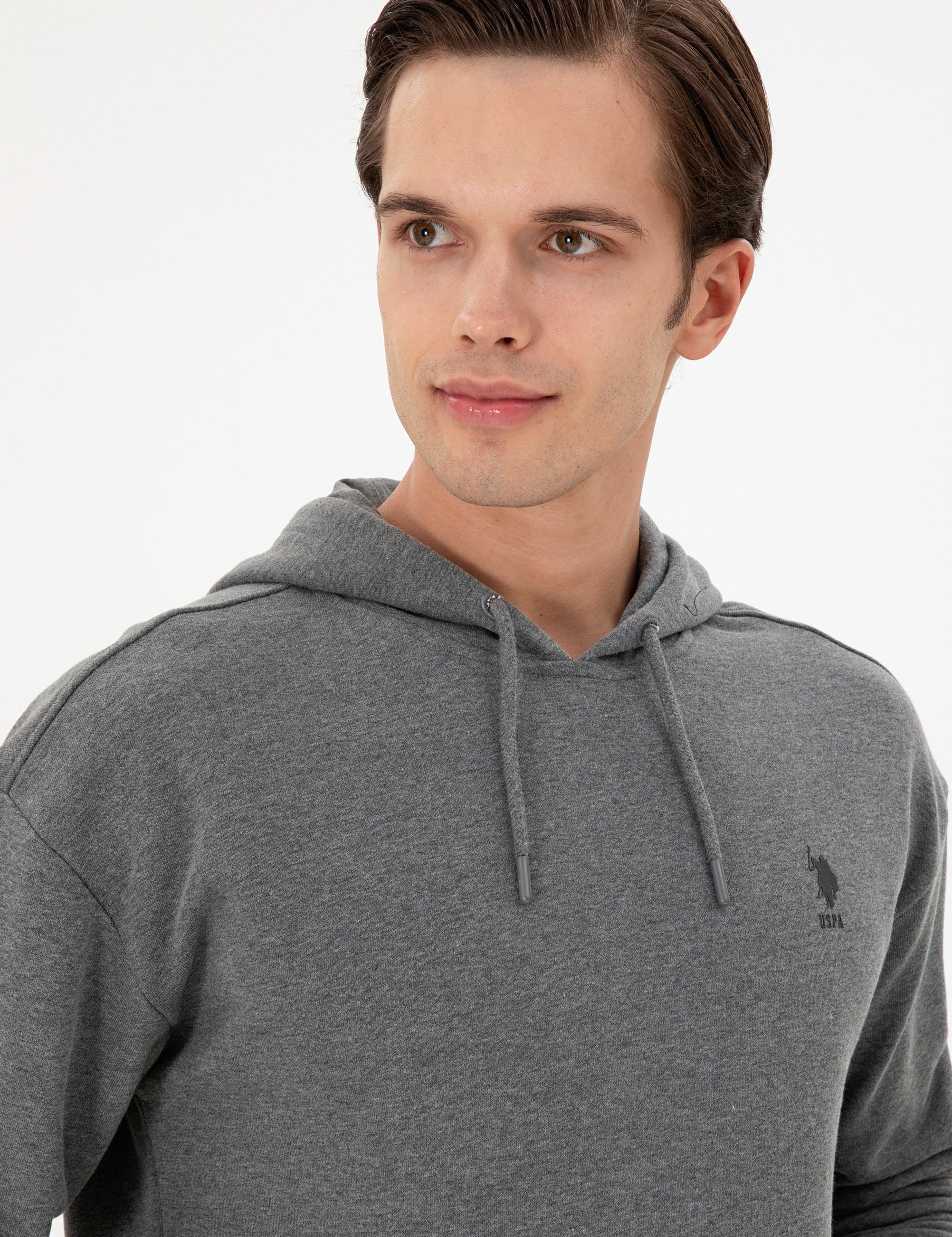 Erkek Antrasit Melanj Basic Sweatshirt - Image 2