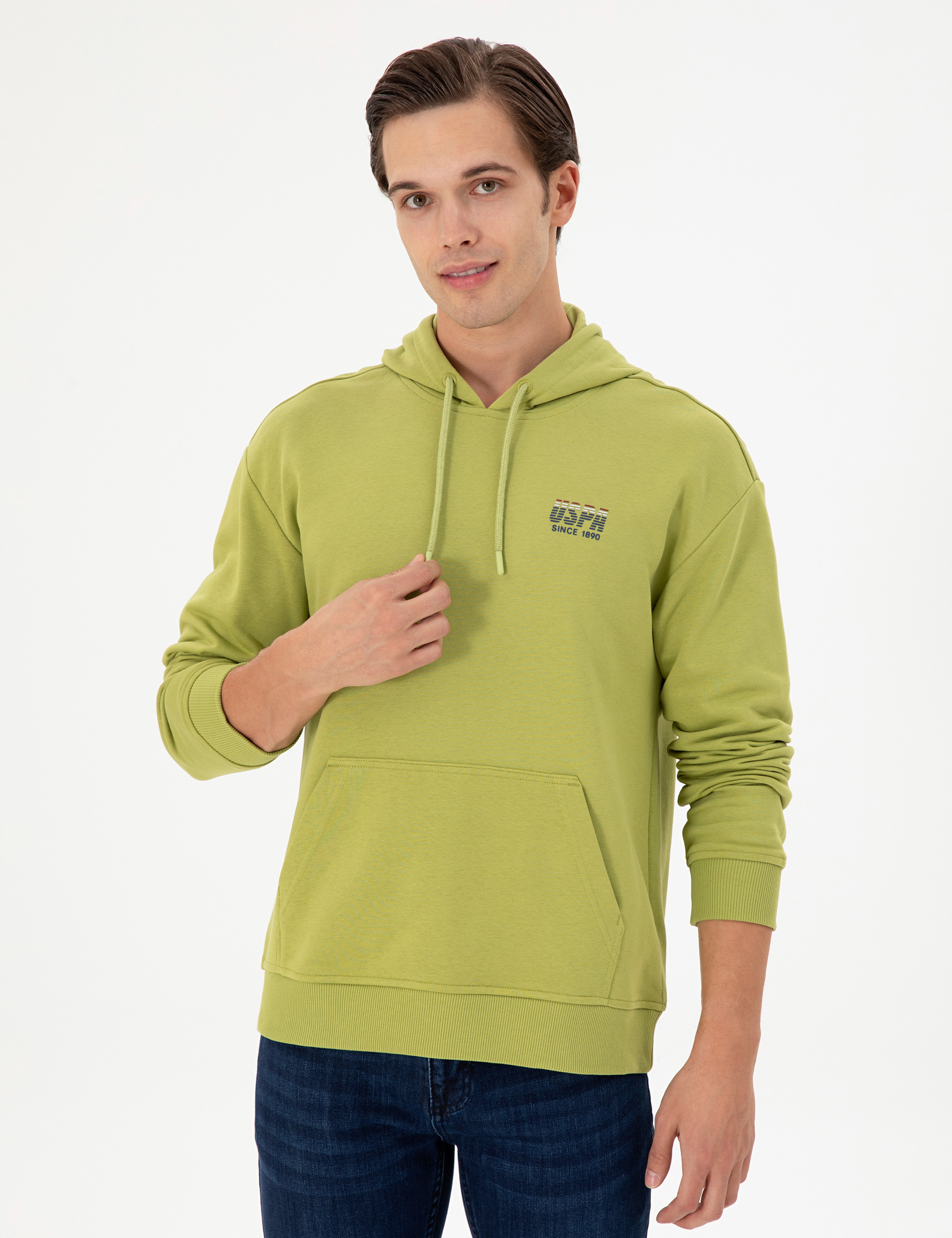 Erkek Fıstık Yeşili Sweatshirt - Image 3
