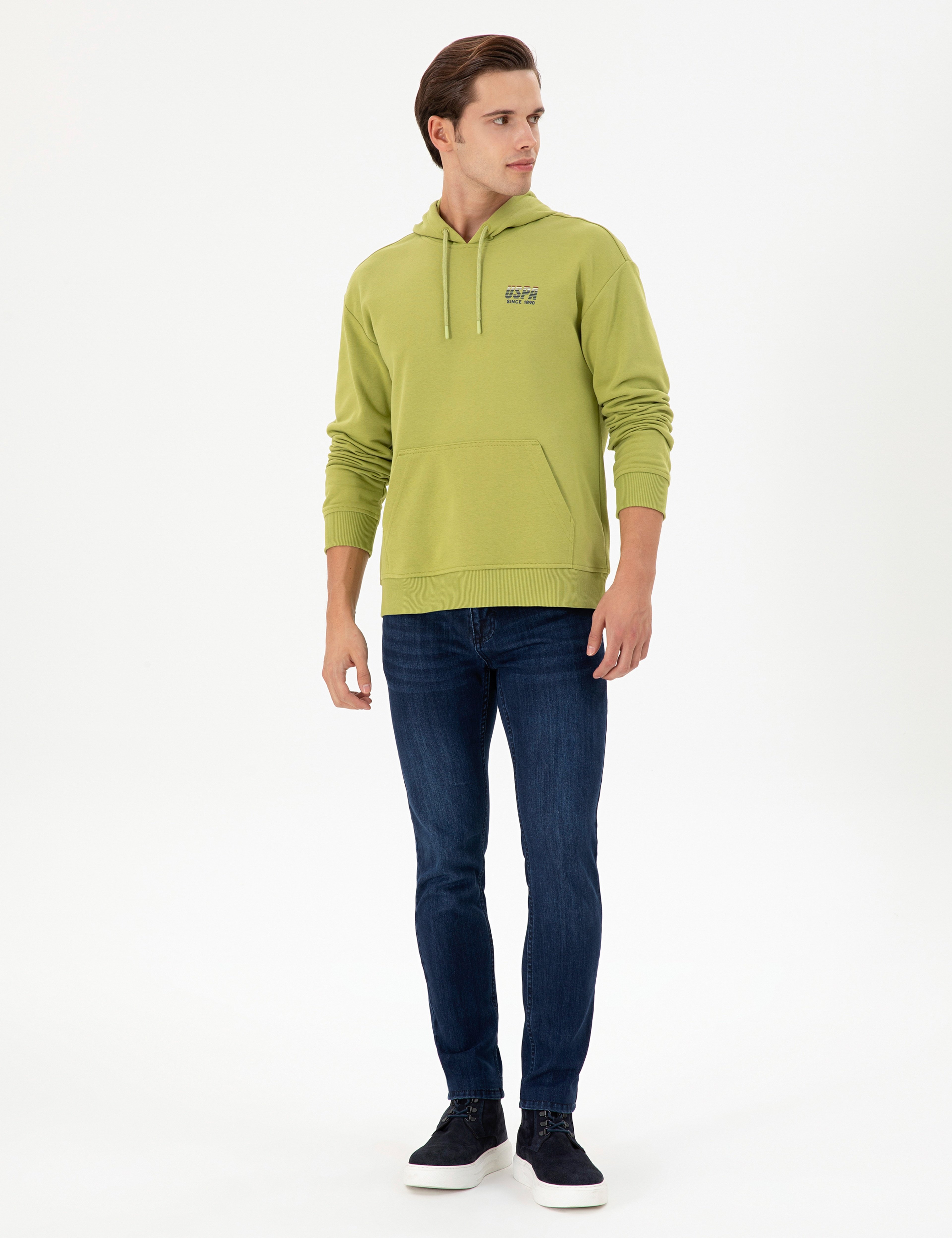Erkek Fıstık Yeşili Sweatshirt - Image 4