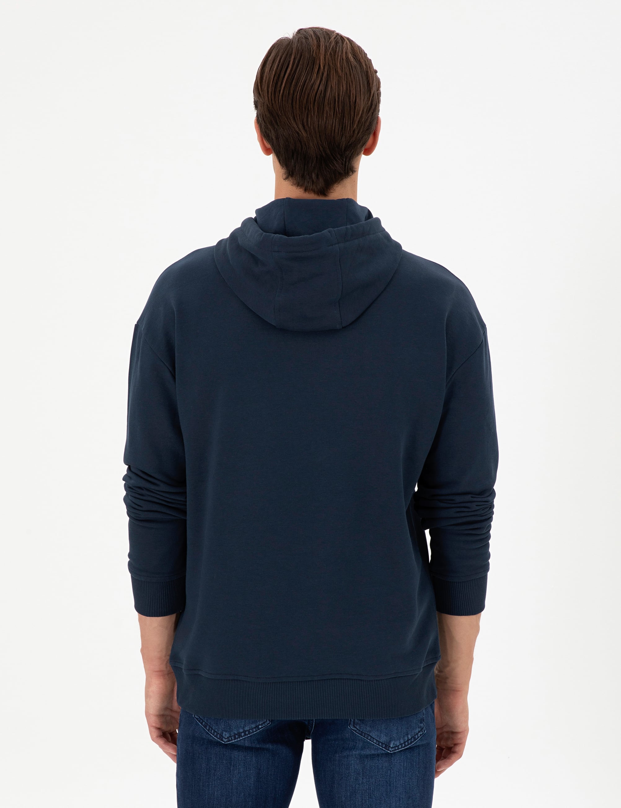 Erkek Lacivert Basic Sweatshirt