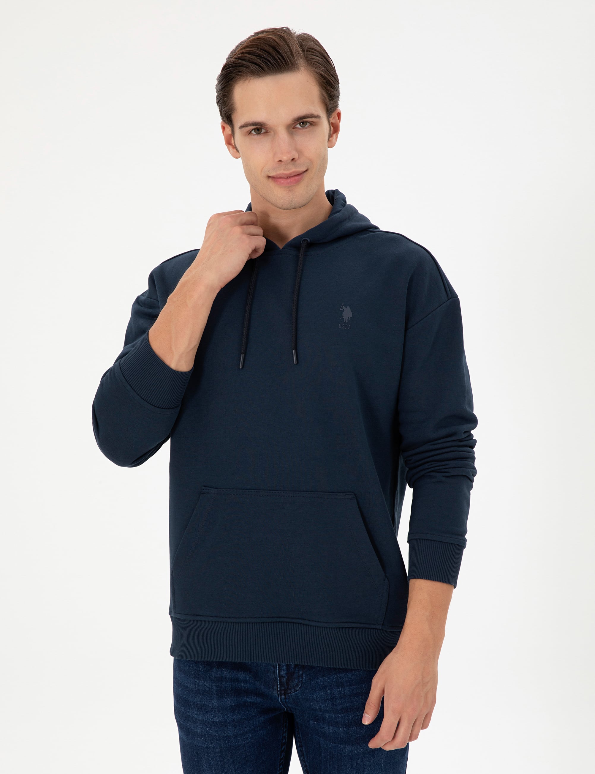 Erkek Lacivert Basic Sweatshirt