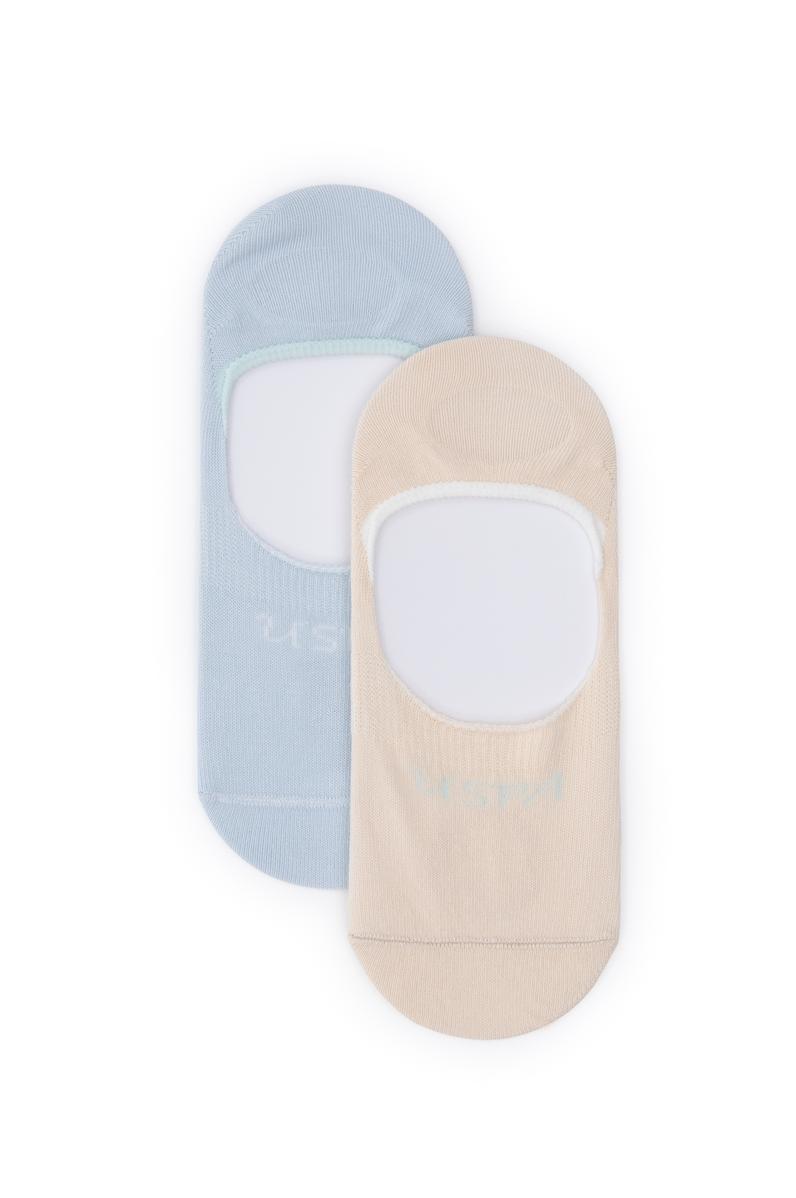 Kadın Açık Mavi 2'li Babet Çorabı