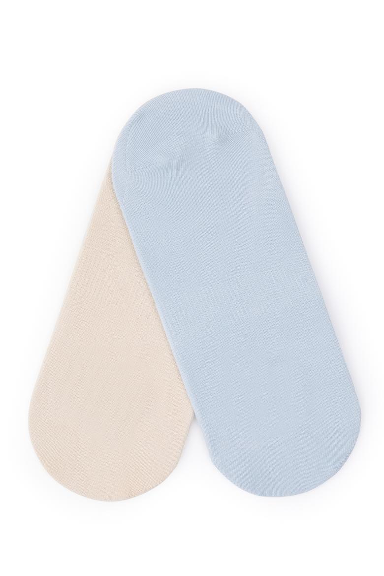 Kadın Açık Mavi 2'li Babet Çorabı - 50299024001