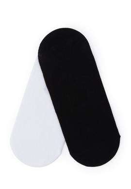 Kadın Siyah Beyaz 2'li Babet Çorabı - 50299024003