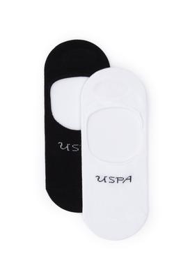 Kadın Siyah Beyaz 2'li Babet Çorabı - 50299024003