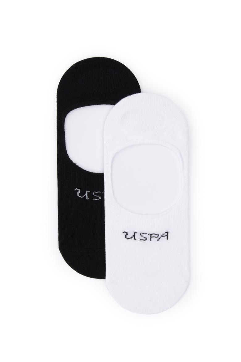 Kadın Siyah Beyaz 2'li Babet Çorabı