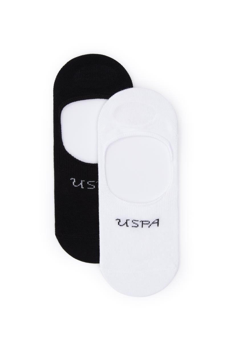 Kadın Siyah Beyaz 2'li Babet Çorabı