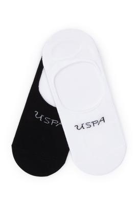 Kadın Siyah Beyaz 2'li Babet Çorabı - 50299024003