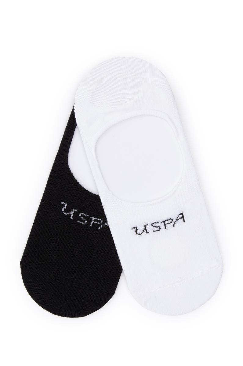 Kadın Siyah Beyaz 2'li Babet Çorabı