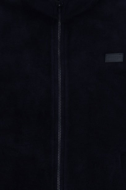 Erkek Çocuk Lacivert Fermuarlı Polar Sweatshirt