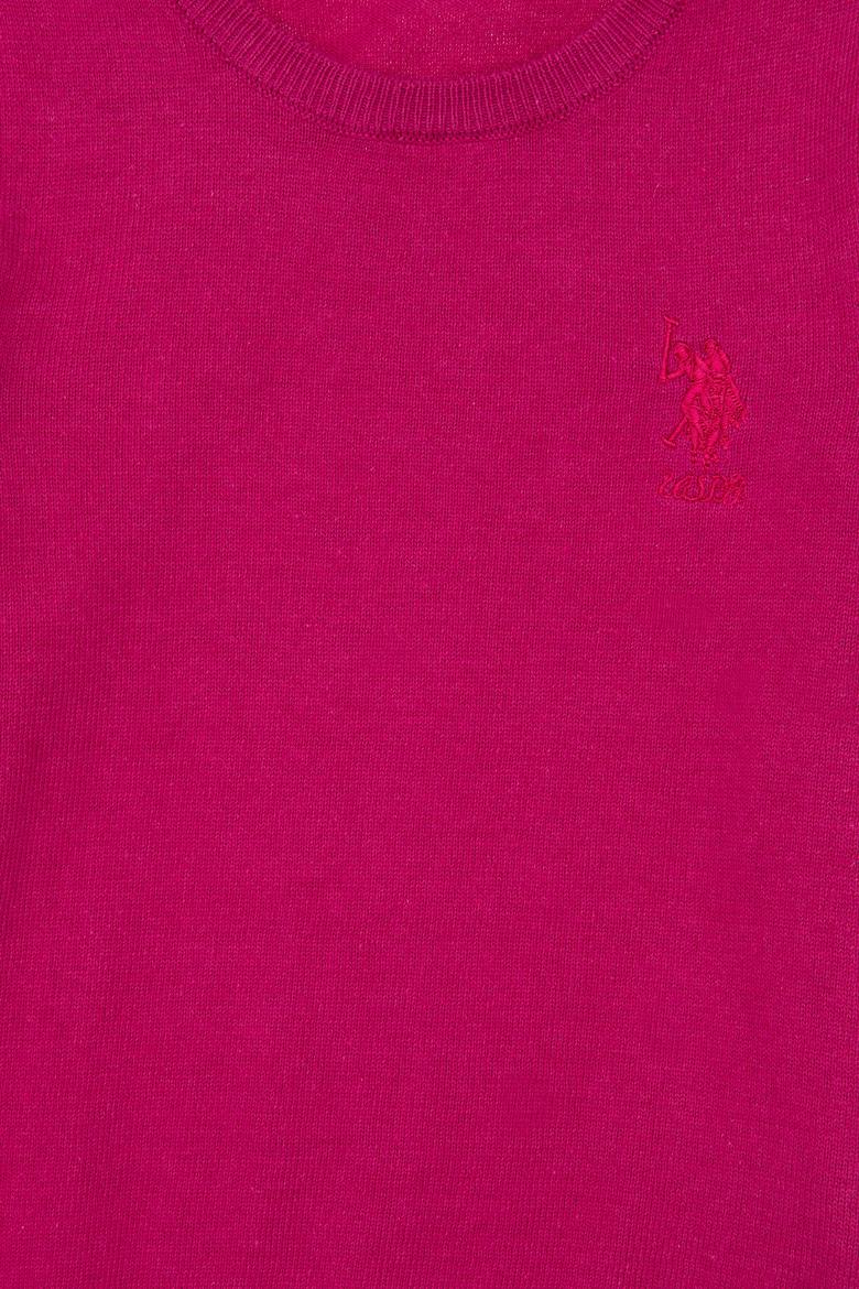 Kız Çocuk Fuşya Bisiklet Yaka Basic Kazak - 50288945102