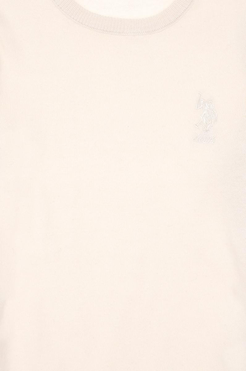 Kız Çocuk Krem Bisiklet Yaka Basic Kazak