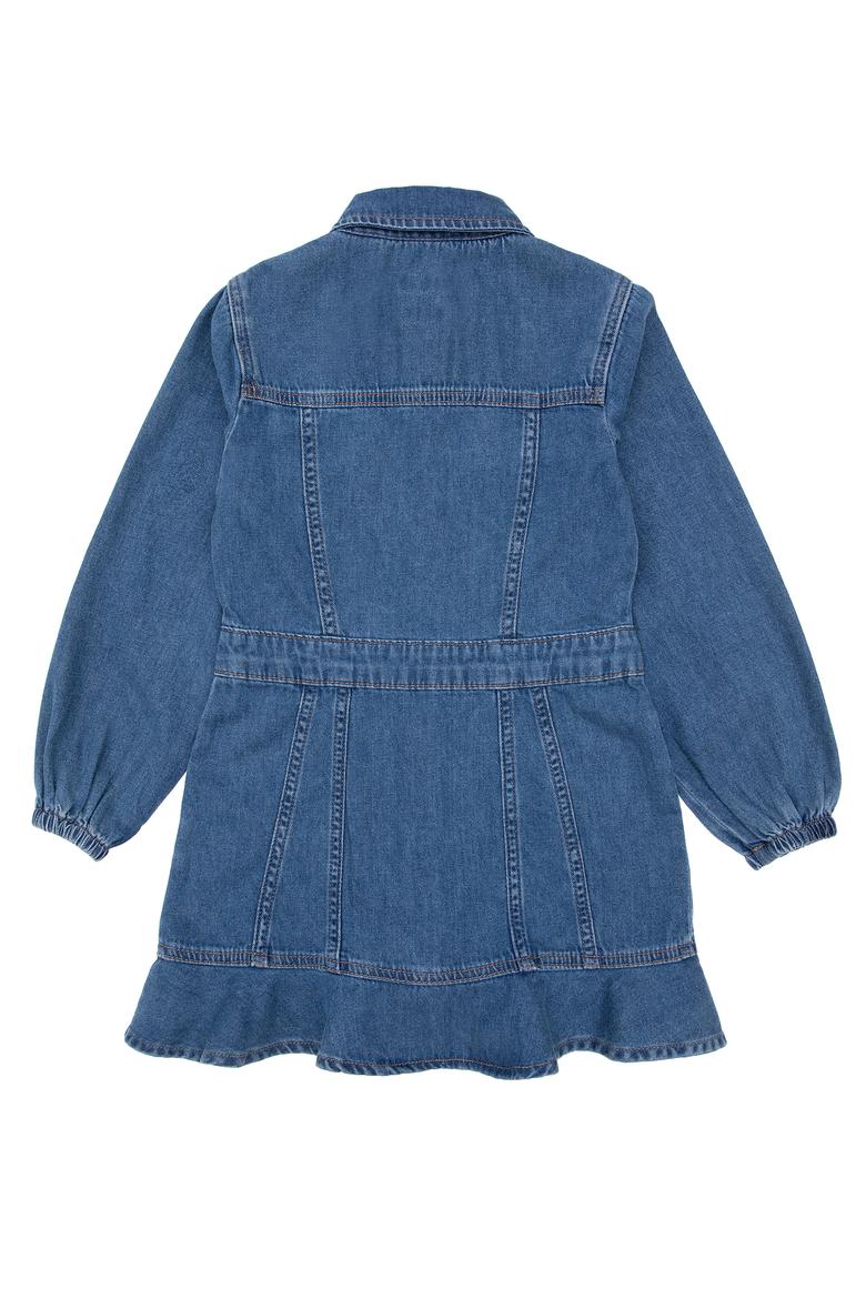 Kız Çocuk Koyu Mavi Jean Elbise - 50291149005