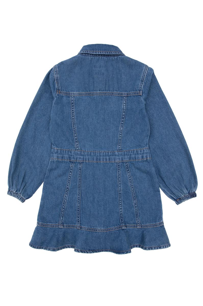 Kız Çocuk Koyu Mavi Jean Elbise