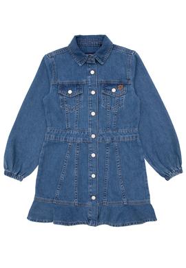 Kız Çocuk Koyu Mavi Jean Elbise - 50291149005