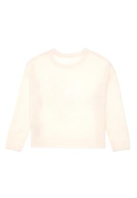 Kız Çocuk Krem Bisiklet Yaka Kazak - 50293066022