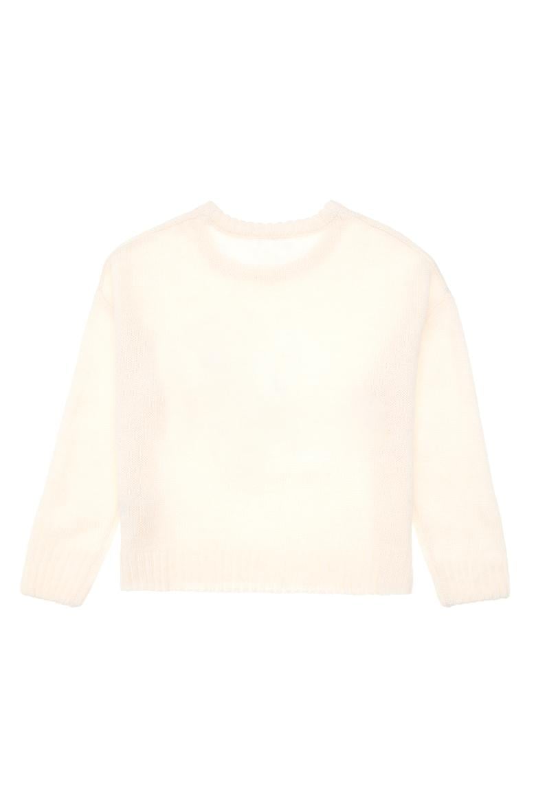 Kız Çocuk Krem Bisiklet Yaka Kazak - 50293066022