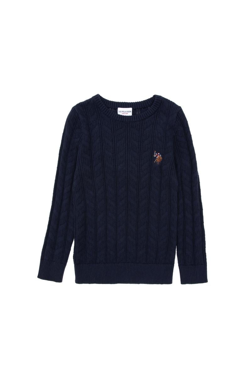 Erkek Çocuk Lacivert Basic Bisiklet Yaka Kazak