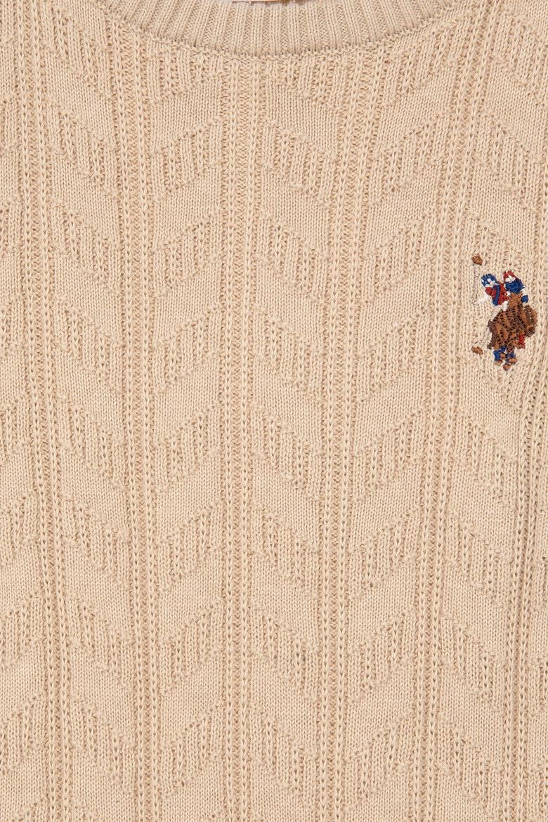 Erkek Çocuk Kum Basic Bisiklet Yaka Kazak - 50288889026