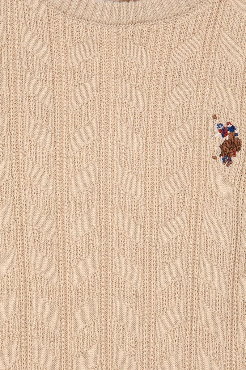 Erkek Çocuk Kum Basic Bisiklet Yaka Kazak