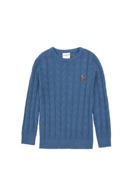 Erkek Çocuk Koyu Mavi Basic Bisiklet Yaka Kazak - 50288889081