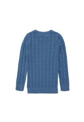 Erkek Çocuk Koyu Mavi Basic Bisiklet Yaka Kazak - 50288889081