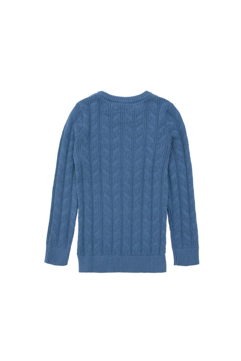 Erkek Çocuk Koyu Mavi Basic Bisiklet Yaka Kazak - 50288889081