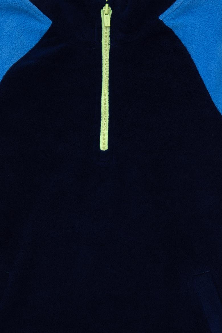 Erkek Çocuk Yarım Fermuarlı Lacivert Polar Sweatshirt - 50290710008