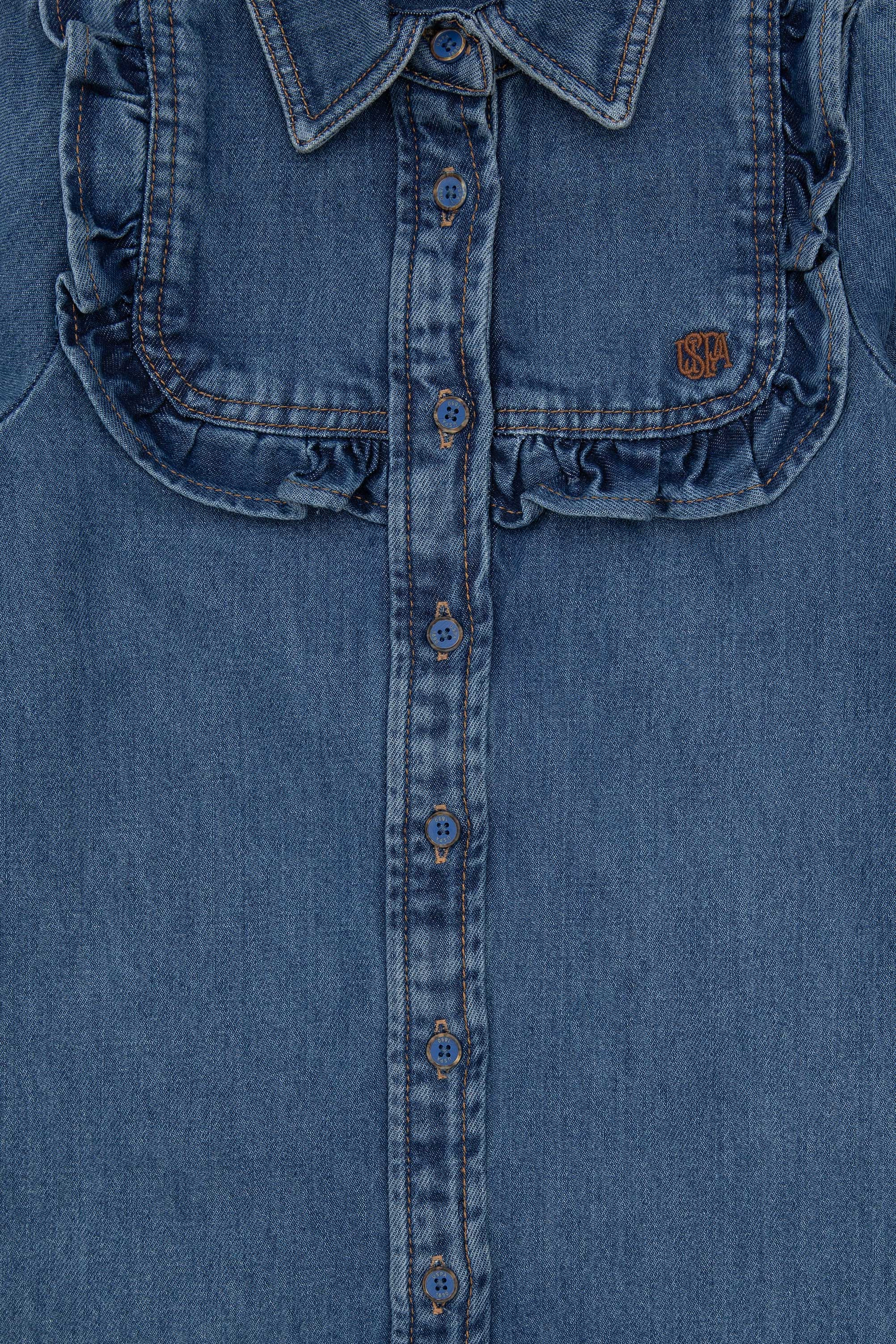 Kız Çocuk Mavi Jean Elbise - Image 3