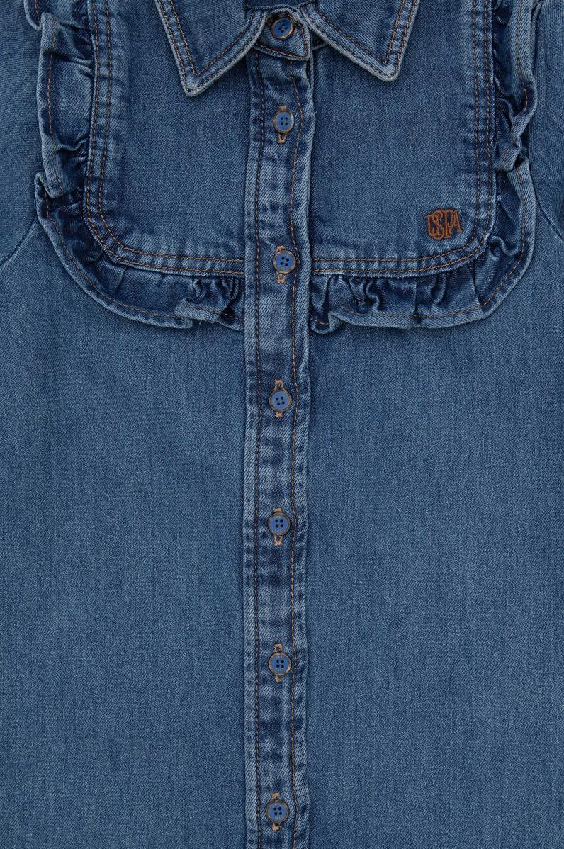 Kız Çocuk Mavi Jean Elbise