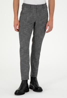 Erkek Slim Fit Gri Kanvas Pantolon - 50291201164