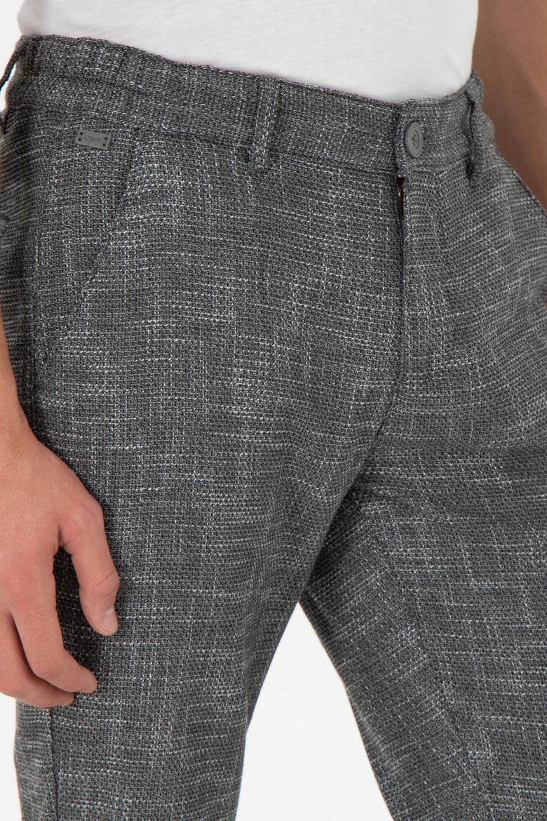 Erkek Slim Fit Gri Kanvas Pantolon - 50291201164