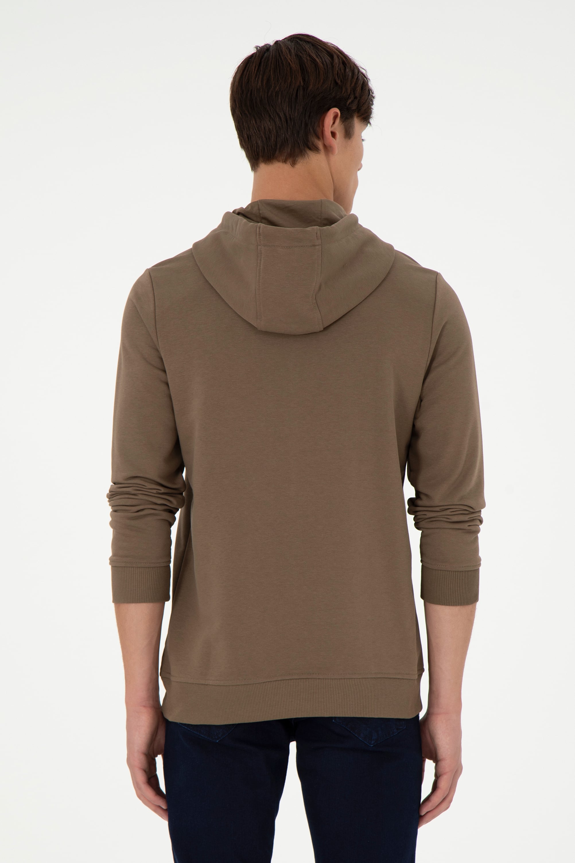 Erkek Haki Sweatshirt - Image 5